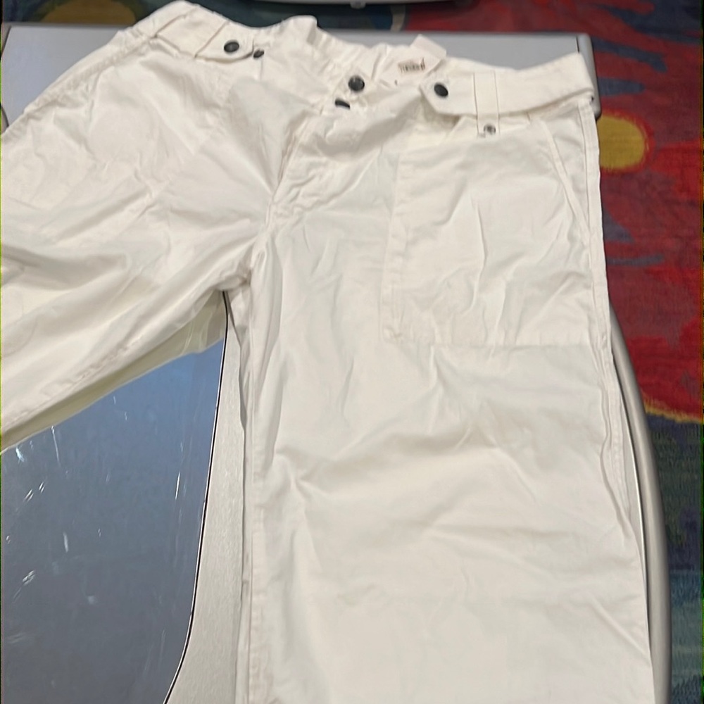 NWT diesel off white wide leg cargo pant. 38/36